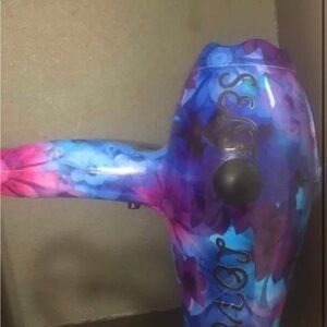 Floral Blue and Purple Hair Dryer